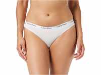 Calvin Klein Damen Slip Bikini Form Baumwolle mit Stretch, Weiß (White), L