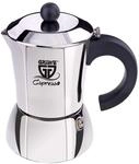 GR&Auml;WE Espressokocher Induktion geeignet, Espressokanne aus Edelstahl f&uuml;r 6 Tassen,