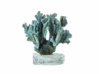 Casablanca Skulptur Koralle - aus Poly in hell-blau auf Sockel H 26 cm