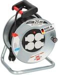Brennenstuhl Garant S 4 E Kabeltrommel 25m (aus Stahlblech, Made in Germany) silber