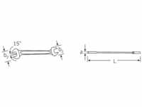 STAHLWILLE Nr. 10 Doppelmaulschlüssel MOTOR Schlüsselweite 21 x 24 mm L.250 mm