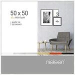 nielsen Bilderrahmen, 50 x 50 cm, Aluminium, Wei&szlig; Glanz, Posterrahmen zum...