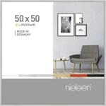 nielsen Bilderrahmen, 50 x 50 cm, Aluminium, Silber matt, Posterrahmen zum Aufh&auml;ngen