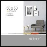 nielsen Bilderrahmen, 50 x 50 cm, Aluminium, Schwarz glanz, Posterrahmen zum