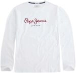 Pepe Jeans Herren Eggo Long T-Shirt, Wei&szlig;, L