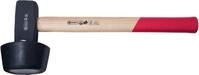 Connex Plattenverlegehammer 2400 g - rot / schwarz - mit Holzstiel aus Hickory - mit