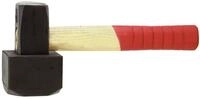 Connex Plattenverlegehammer 1250 g FSC - rot/schwarz - mit Holzstiel aus Hickory -