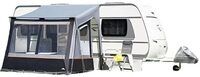 DWT Wohnwagen Vorzelt Fortuna II - 250 x 280 cm - Reisezelt grau mit...