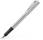 FABER-CASTELL 140906 - F&uuml;ller Grip 2011, Feder F, Silber, 1 St&uuml;ck