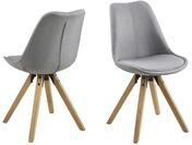 AC Design Furniture Nadia Esszimmerst&uuml;hle 2er Set, Graue K&uuml;chenst&uuml;hle,...
