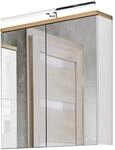 Lomadox Badezimmer Spiegelschrank 60 cm LED-Beleuchtung LUTON-56 Hochglanz...