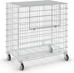 Gitterwagen abschlie&szlig;bar | 150KG Tragkraft | 2 Ladeklappen 4 Lenkrollen | Vielseitig