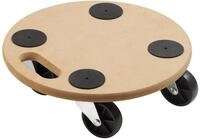 Metafranc Pflanzenroller &Oslash; 350 mm - 150 kg Tragkraft - MDF-Platte - PP-R&auml;der /