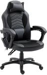 HOMCOM B&uuml;rostuhl Massagesessel Massagefunktion mit 6 Vibrationspunkte...