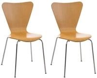 CLP 2X Konferenzstuhl Calisto Mit Holzsitz Und Stabilem Metallgestell I 2X