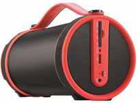 Imperial BEATSMAN Mobiler 2.1 Bluetooth Lautsprecher mit UKW Radio, Farbe:rot