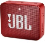 JBL GO 2 kleine Musikbox - Rot &ndash; Wasserfester, portabler Bluetooth-Lautsprecher mit