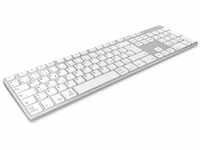 Keysonic 60395 Wireless Bluetooth Tastatur aus Aluminium für Mac, Windows,...