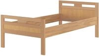 Erst-Holz&reg;Massivholzbett Seniorenbett Buche Natur 90x200 Einzelbett Hohes Bett