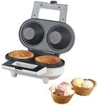 Rosenstein & S&ouml;hne Eiswaffeleisen: Waffeleisen f&uuml;r 2 Eiswaffel-Sch&auml;lchen,