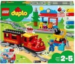 LEGO DUPLO Dampfeisenbahn, Eisenbahn-Spielzeug aus LEGO Steinen mit Tierfigur,