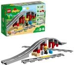 LEGO DUPLO Eisenbahnbr&uuml;cke und Schienen-Set, Kinderspielzeug mit Signalstein,