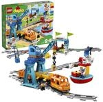 LEGO DUPLO G&uuml;terzug, &bdquo;Push & Go-Lok mit Lichtern und Ger&auml;uschen,...