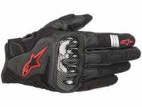 Alpinestars Motorradhandschuhe SMX-1 Air V2 Gloves Black Red Fluo, Schwarz/Rot, S
