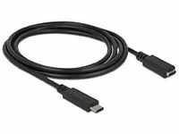 DeLock Kab USB3.1 C> USB Type-C Buchse Verlängerung 1.5 m Schwarz - Kabel -