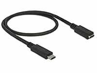 DeLock Kab USB3.1 C> USB Type-C Buchse Verlängerung 0.5 m Schwarz - Kabel -