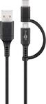 Goobay 71892 USB 2.0 Kabel, USB-C auf Micro-B 2.0, Schwarz