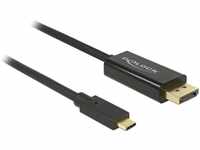 DeLock Kabel USB Type-C Stecker > Displayport Stecker (DP Alt Mode) 4K 60 Hz 1 m
