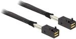 DeLock Kabel Mini SAS HD SFF 8643 x4 Stecker/Stecker 0,5 m, schwarz