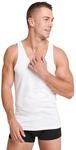 Jockey Herren Cotton+ A-Shirt - 2 Pack, White, S