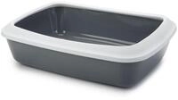 Katzentoilette mit Rand "Iriz" grau 50 x 36,5 x 11,5 cm