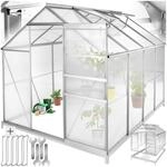 tectake&reg; Aluminium Gew&auml;chshaus, 250x185x195 cm, Treibhaus, Tomatenhaus, Fr&uuml;hbeet,
