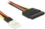 Delock Kabel Power SATA 15 Pin Stecker >Floppy 4 Pin Stecker