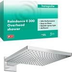 hansgrohe Raindance E - Kopfbrause mit Brausearm, eckige Duschbrause (300 mm),