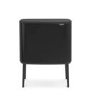 Brabantia 315824 BO Touch Bin, 36 L Abfalleimer, Edelstahl, Schwarz, 54 x 31.5 x 68