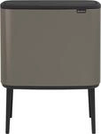 Brabantia 316142 BO Touch Bin, 11 + 23 L Abfalleimer, Edelstahl, Platinum, 54 x 31.5