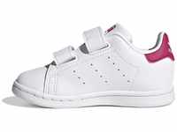 adidas Stan Smith CF Sneaker, Cloud White/Cloud White/Bold Pink, 34 EU