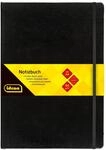 Idena 209280 - Notizbuch DIN A4, 192 Seiten, 80 g/m&sup2;, kariert, schwarz (DIN A4 | 1