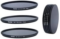 HAIDA Slim Neutral Graufilter Set 77mm bestehend aus ND8, ND64, ND1000 Filtern 77mm