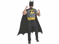 Batman Muscle Chest Top with Cap and Mask, Black, Standard