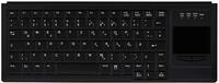 Active Key AK-4400-GU-B/GE Ultraflache Touchpad Tastatur, Industrie 4.0, USB Schwarz