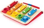 Hape Xylophon-Piano - mit Farben- und Formensortierfunktion aus Holz,
