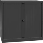 BISLEY | Euro-Rollladenschrank | Breite 1000 mm, 2 Fachb&ouml;den, schwarz
