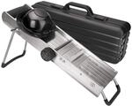 Lacor - 60357 - Mandoline, Mit Edelstahl Schwenkschutz und Klingen, rutschfeste