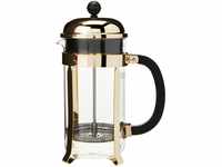 Bodum 1928-17 Chambord Kaffeebereiter 8 Tassen mit Metallrahmen, Edelstahl, Gold, 24