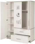 roba Kleiderschrank Babyzimmer 'Moritz', Kinderschrank 3-t&uuml;rig mit 3 Bilderrahmen,